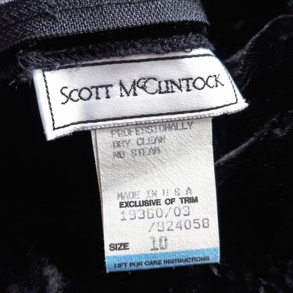 Scott McClintock Women’s Dress Dark Romantic Crushed Velvet Lace Vintage Sz 10 - Picture 13 of 13